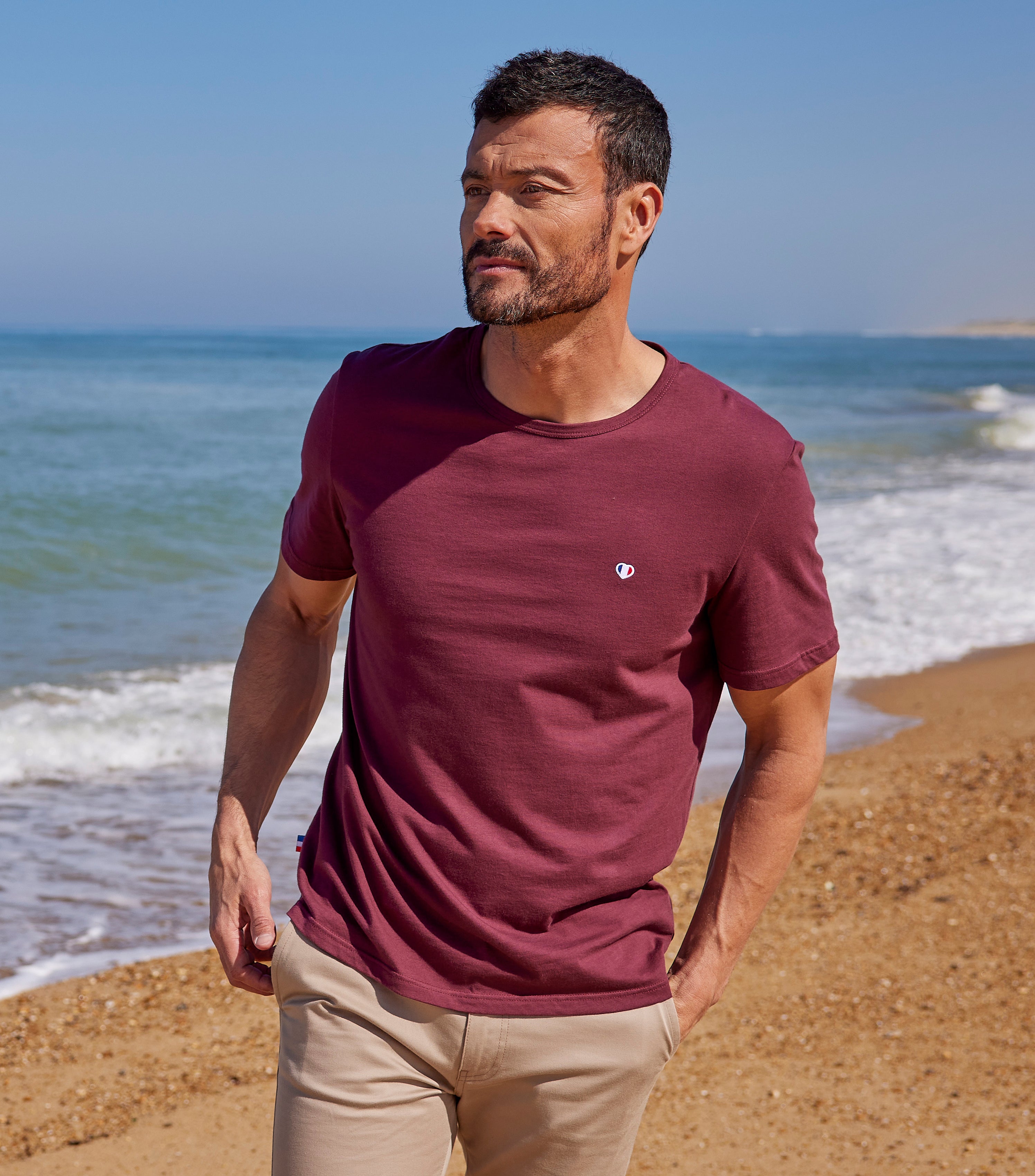 T-shirt Homme Bordeaux - L'Iconique