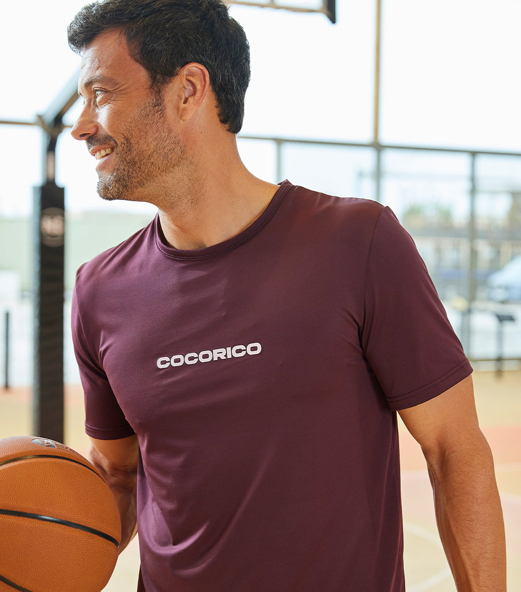 T-shirt Sport Homme Bordeaux - Impact