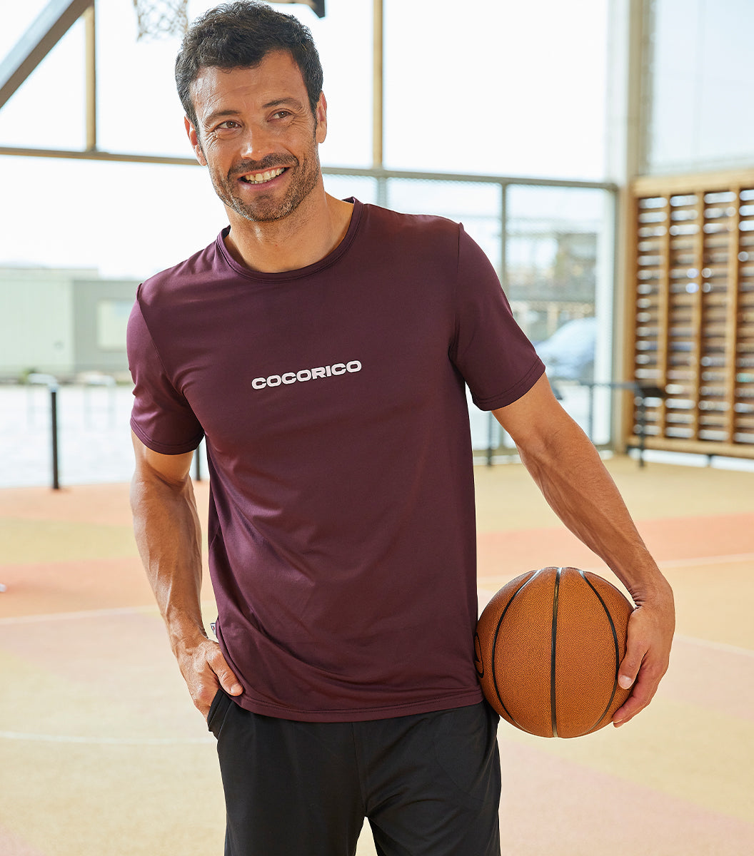 T-shirt Sport Homme Bordeaux - Impact