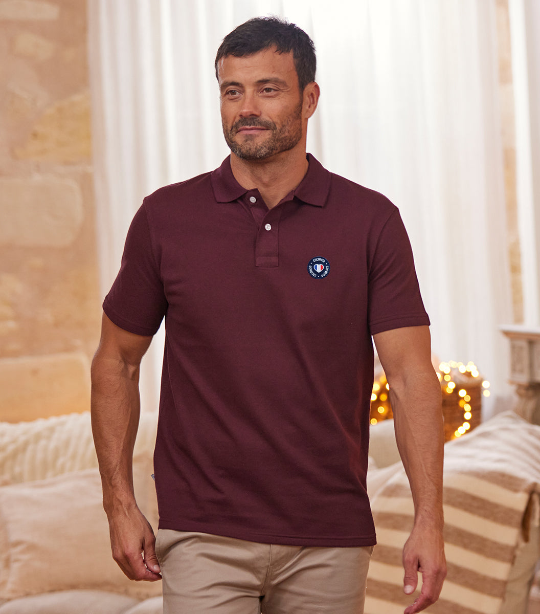 Polo Homme Bordeaux - Le Blason
