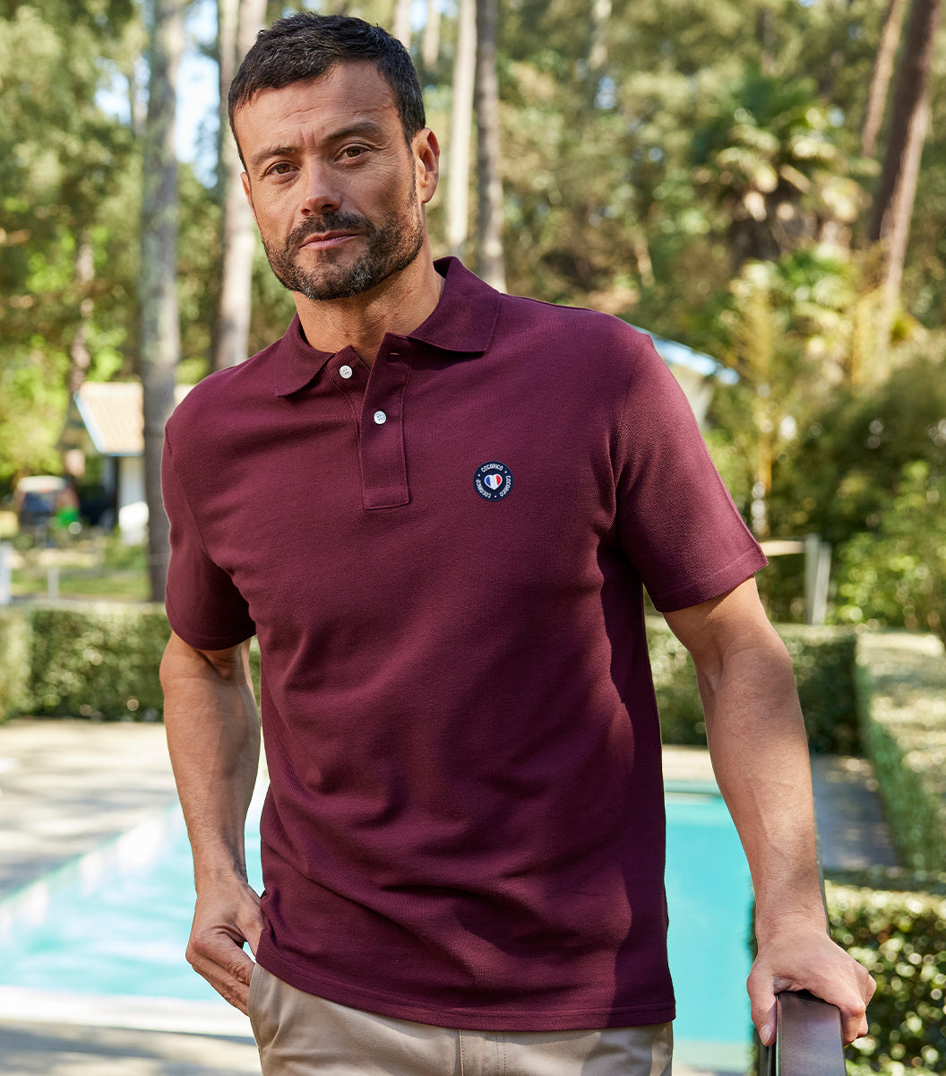 Polo Homme Bordeaux - Blason
