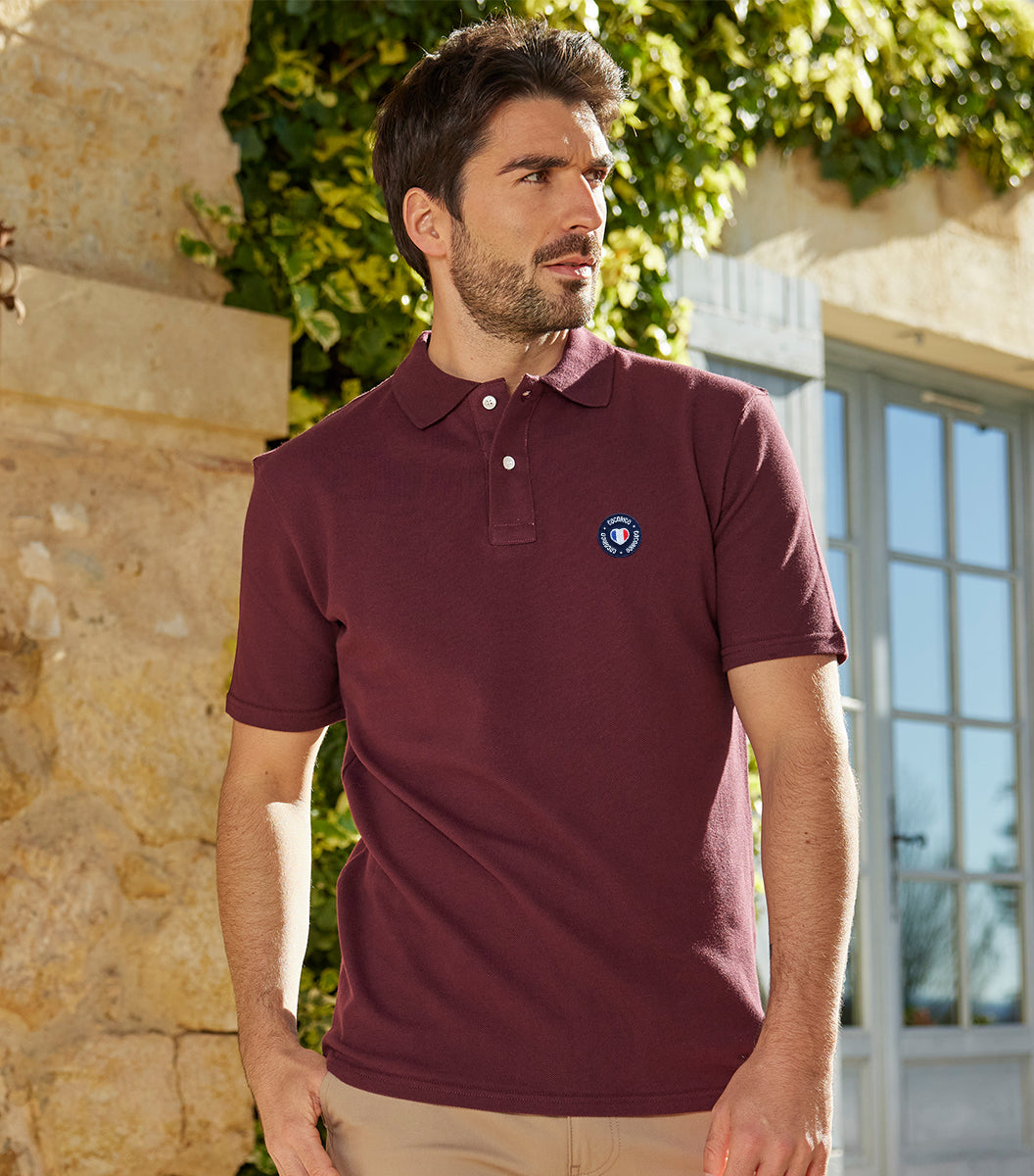 Polo Homme Bordeaux - Blason