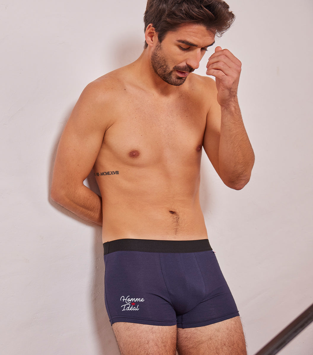 Boxer Homme Marine - Homme Ideal