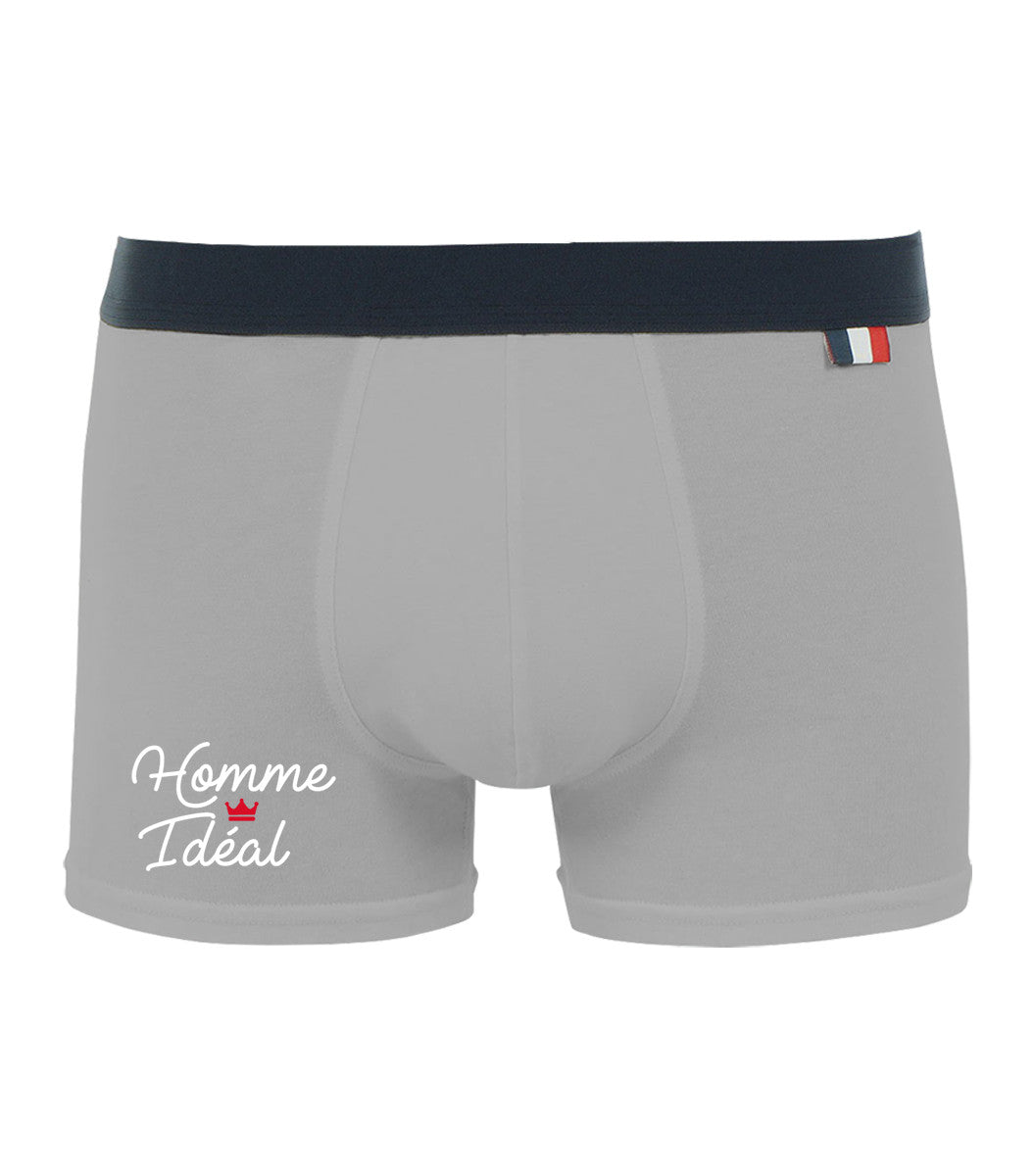 Boxer Homme Gris - Homme Ideal