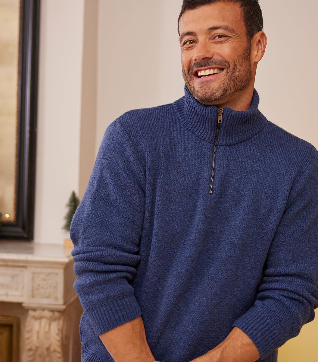 Pull Camionneur Homme Bleu