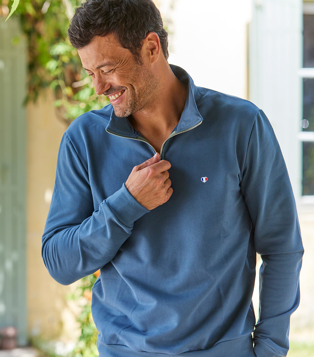 Sweat Camionneur Homme Azur - Iconique
