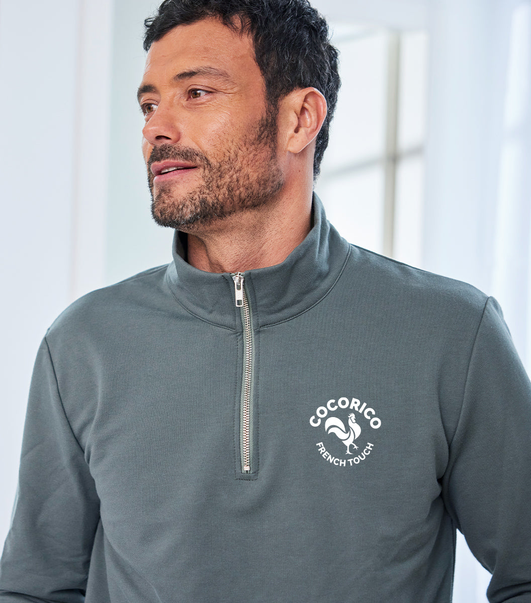 Sweat Camionneur Homme Sauge - Coq Français