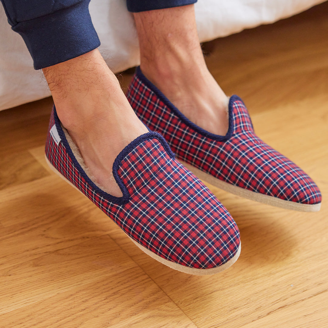 Charentaises Homme Tartan Made in France Cocorico