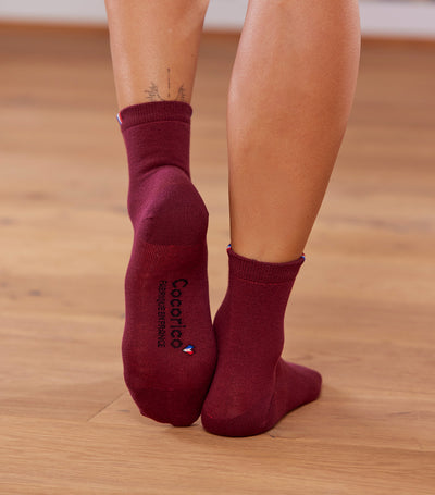 Chaussettes Femme Bordeaux