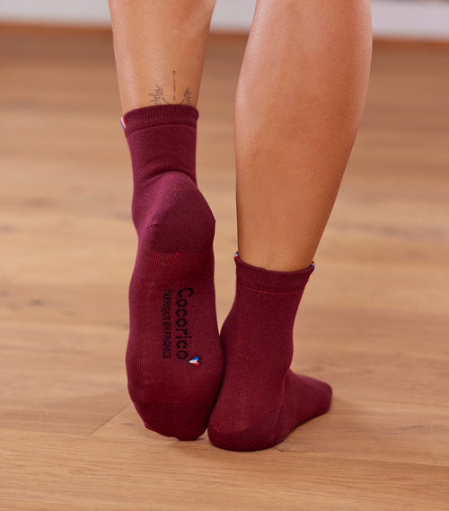 Chaussettes Femme Bordeaux