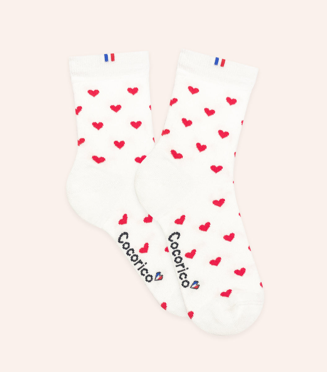 Chaussettes Femme Crème - Le Petit Cœur