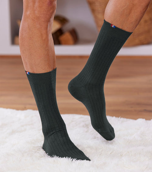 Chaussettes Homme en Laine Vert