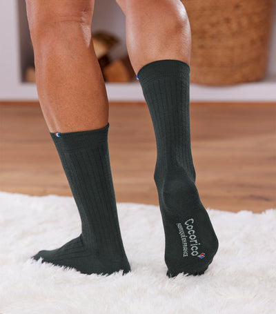Chaussettes Homme en Laine Vert