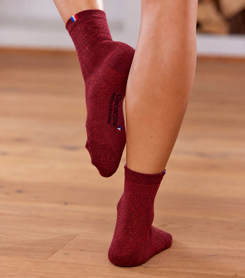 Chaussettes Femme La Scintillante Rouge