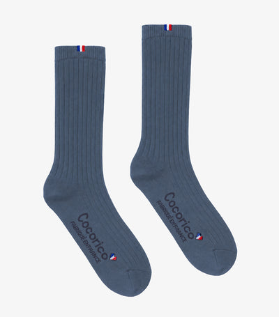 Chaussettes Homme en Laine Bleu