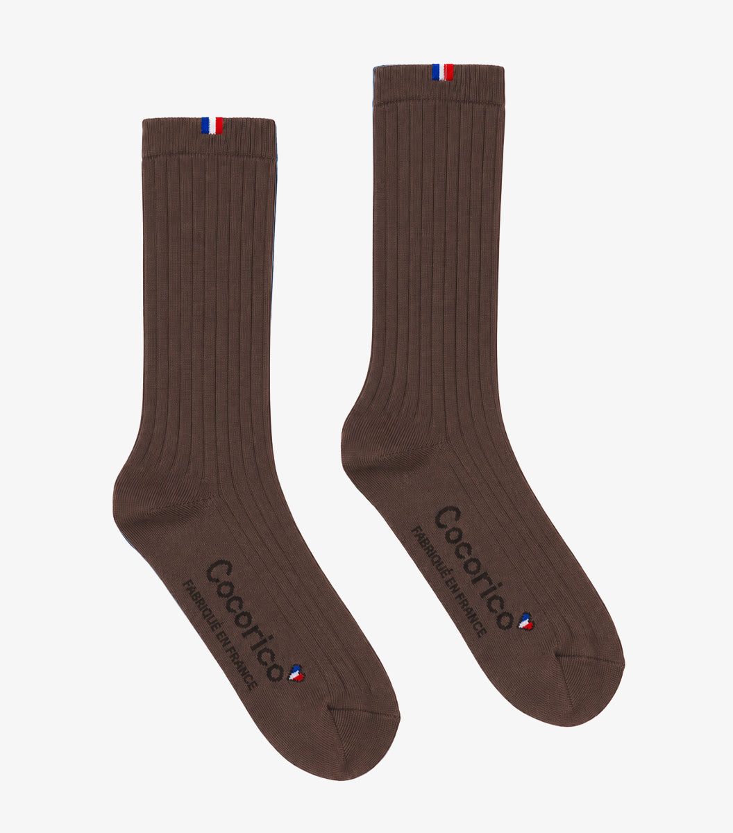 Chaussettes Homme en Laine Marron