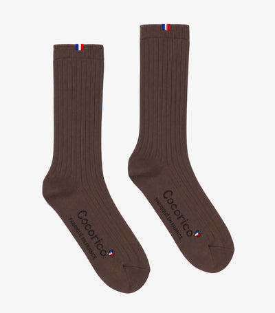 Chaussettes Homme en Laine Marron