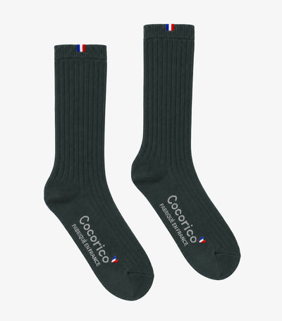 Chaussettes Homme en Laine Vert