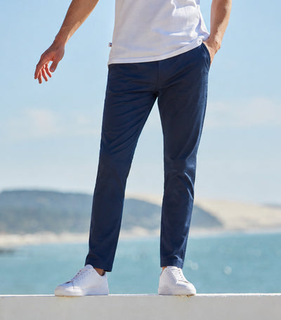 Pantalon Chino Homme Marine