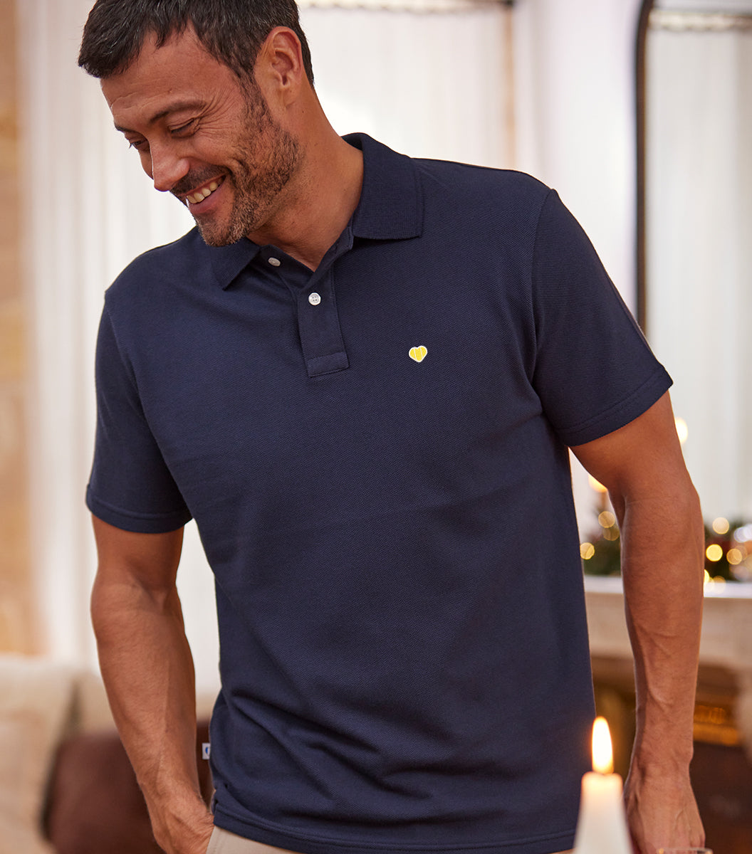 Polo Homme Marine - Le Coeur (jaune)