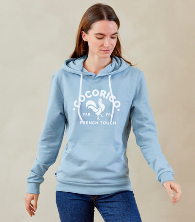 Sweat à capuche Femme Ciel - Coq Français