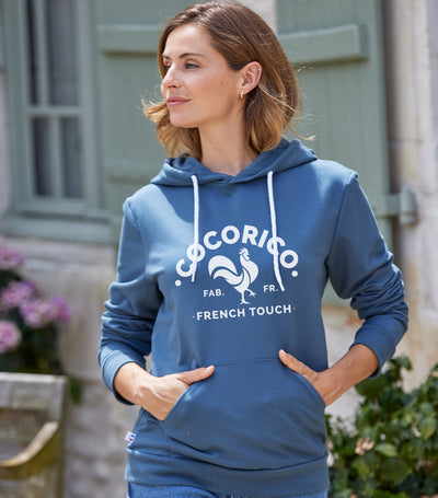 Sweat à capuche Femme Azur - Coq Français
