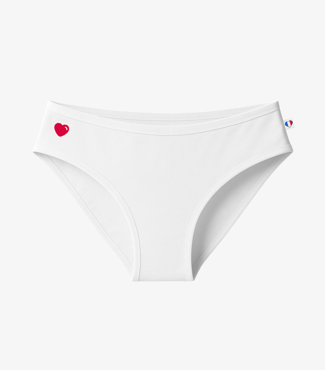 Culotte Femme Blanc - Cœur