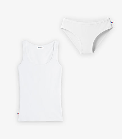 Pack Culotte et Débardeur Femme Blanc