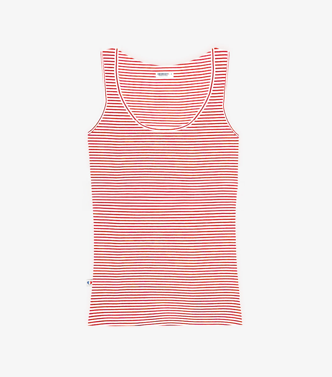 Débardeur Femme Rayé Rouge - Intemporel