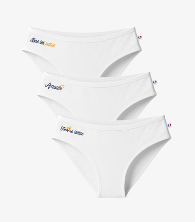 Culotte Femme Blanc x3 - Pack Femme Ideale