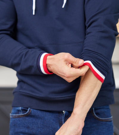 Sweat à capuche Homme Supporter Marine - Intemporel
