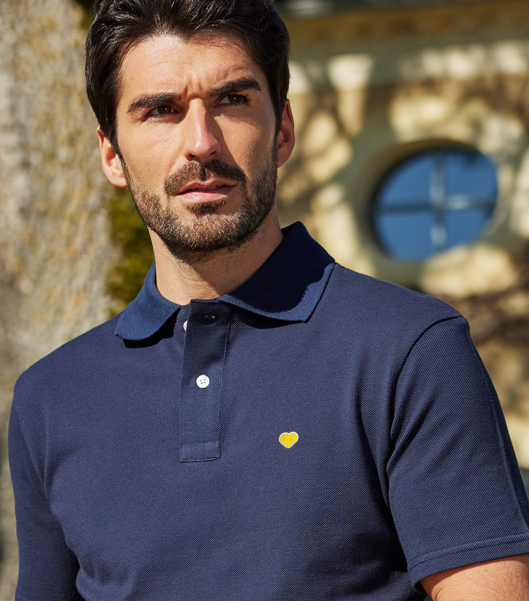 Polo Homme Marine - Le Coeur (jaune)