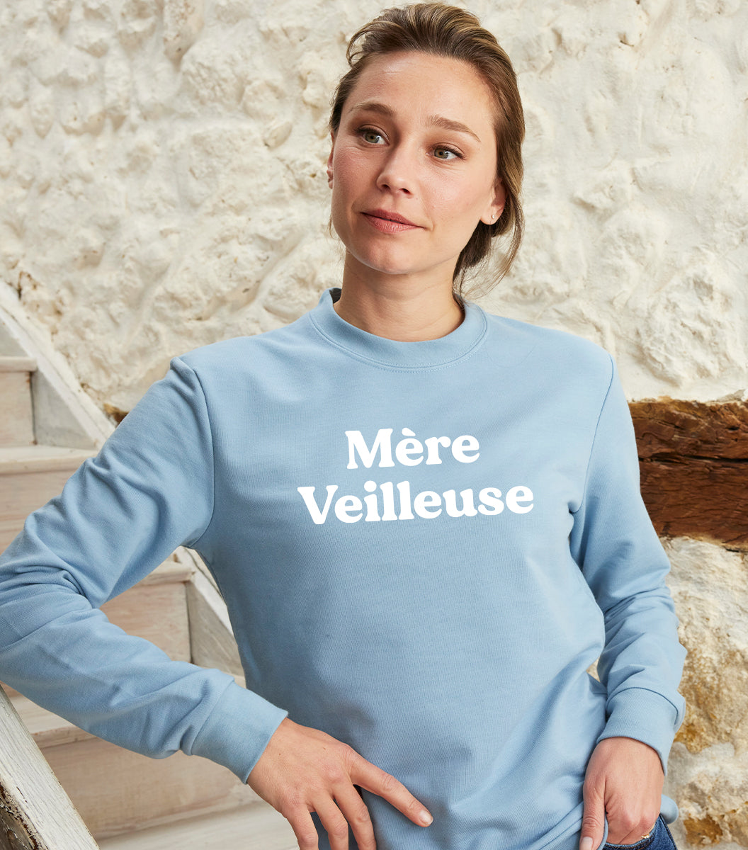 Sweat Femme MOTHER – Gris Et Bleu – Graphique – Taille L – Occasion