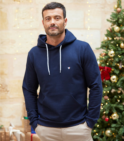 Sweat à capuche Homme Marine - L'Iconique