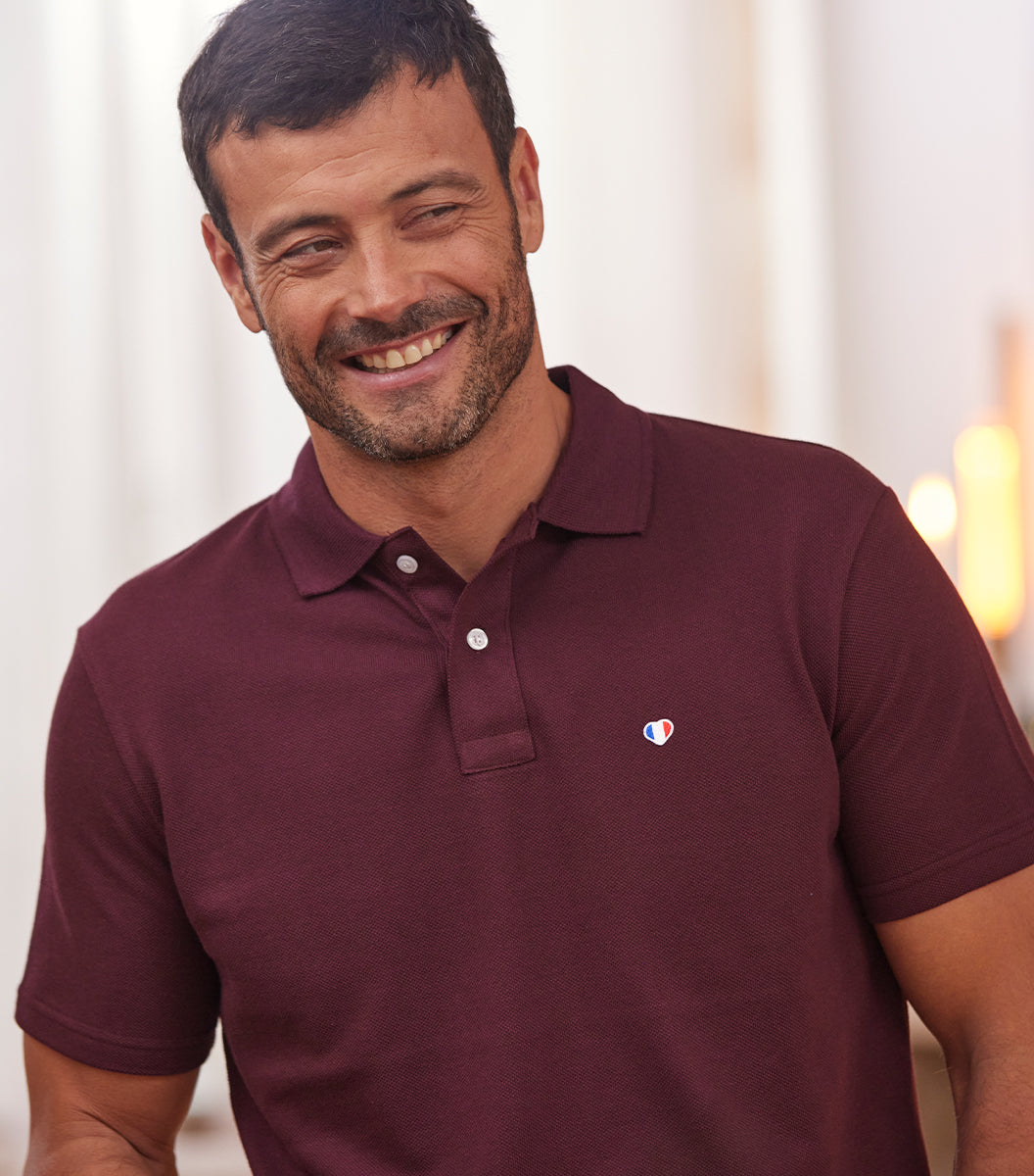Polo Homme Bordeaux - L'Iconique
