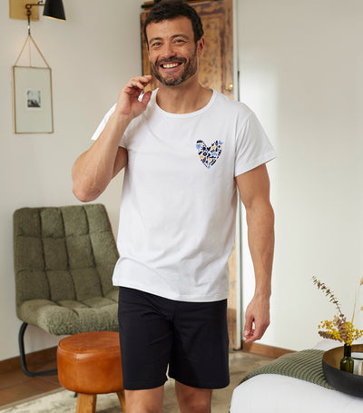 Ensemble Pyjama Homme Blanc/Noir - Rêveur