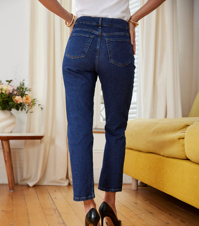 Jean Femme Droit Bleu Foncé