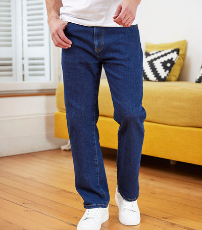 Jean Homme Large Bleu Foncé