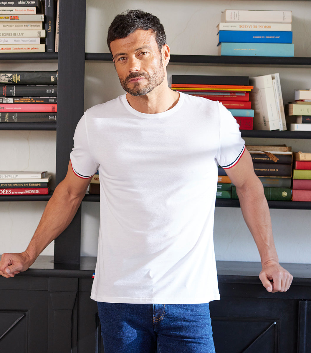 T-shirt Homme Supporter Blanc - Intemporel