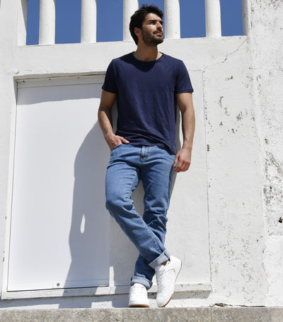 Jean Homme Semi-slim Bleach
