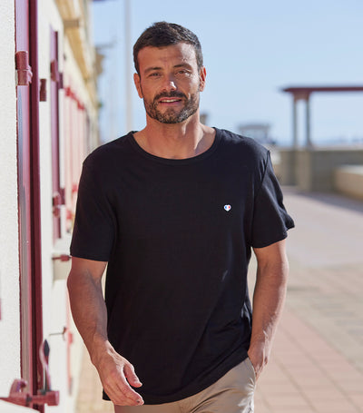 T-shirt Homme en Lin Noir - L'iconique