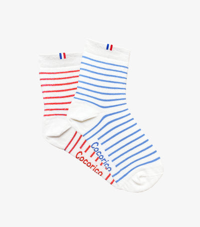 Chaussettes Femme Marinières x2 - Pack Intemporel