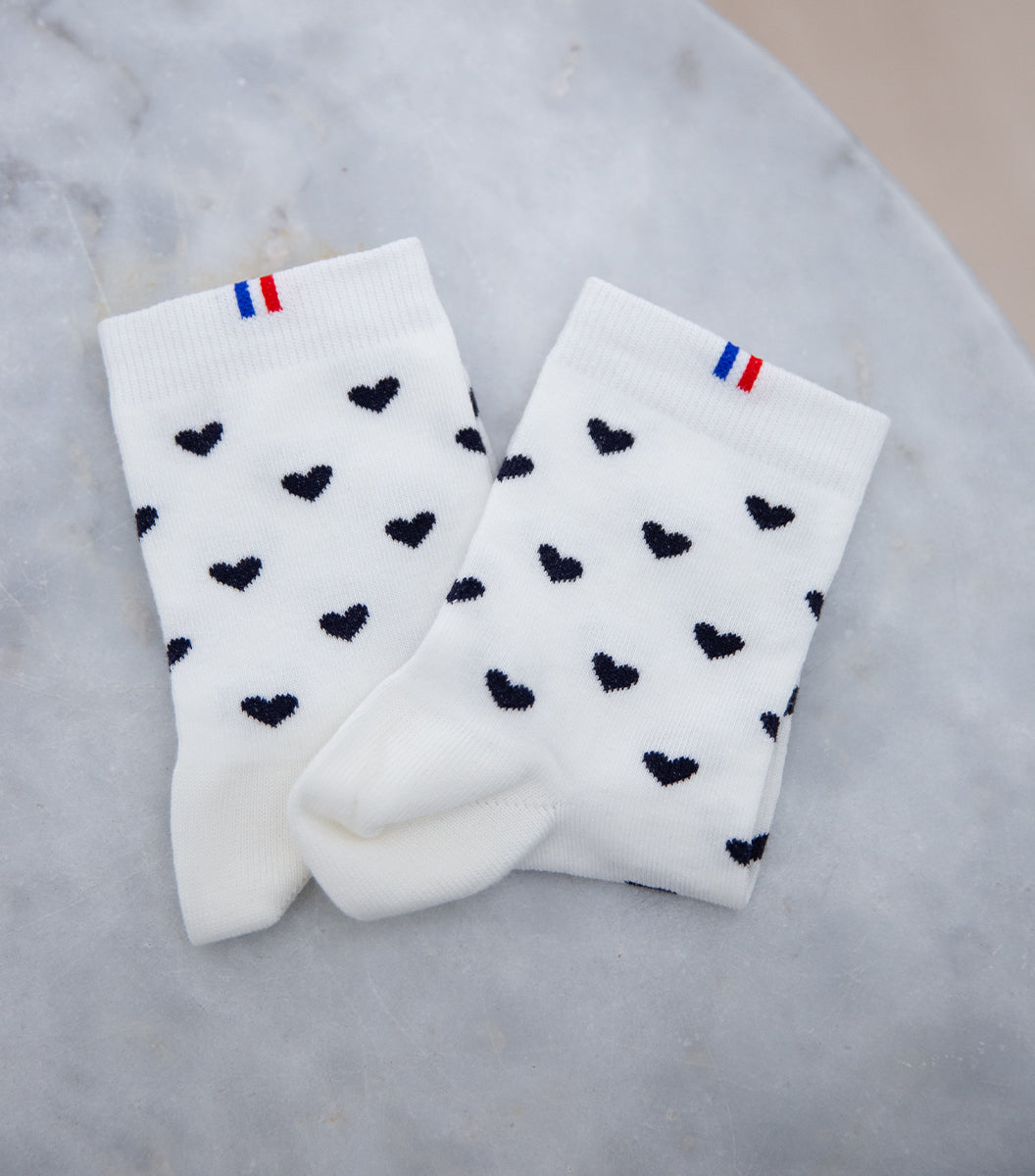 Chaussettes Femme x2 - Le Pack Cœur Noir