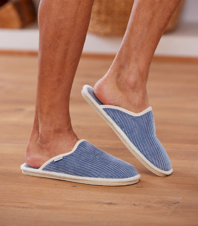 Mules Velours Homme Ciel
