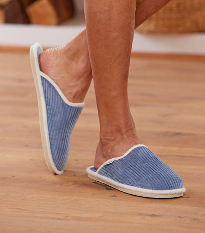 Mules Velours Homme Ciel