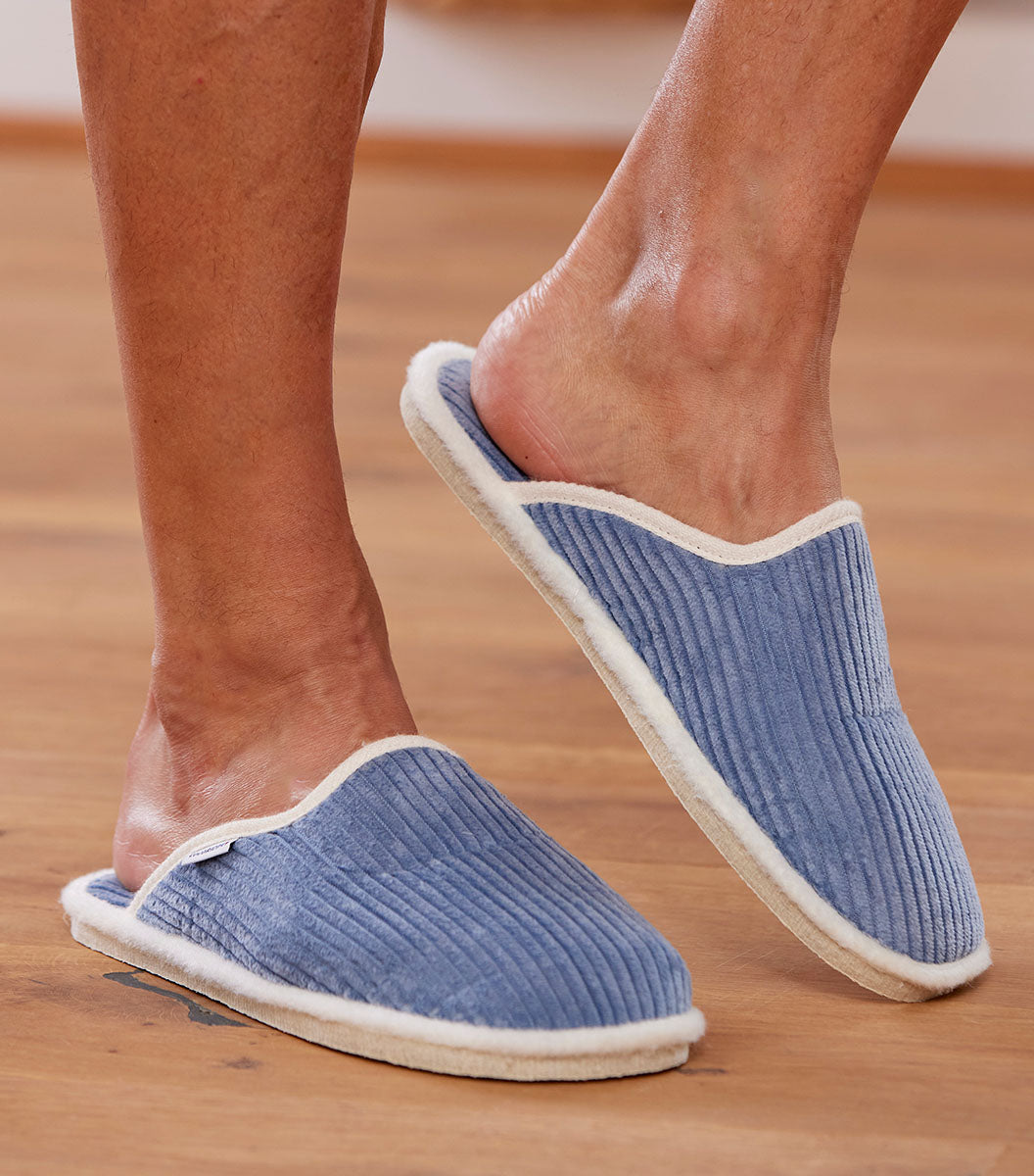 Mules Velours Homme Ciel
