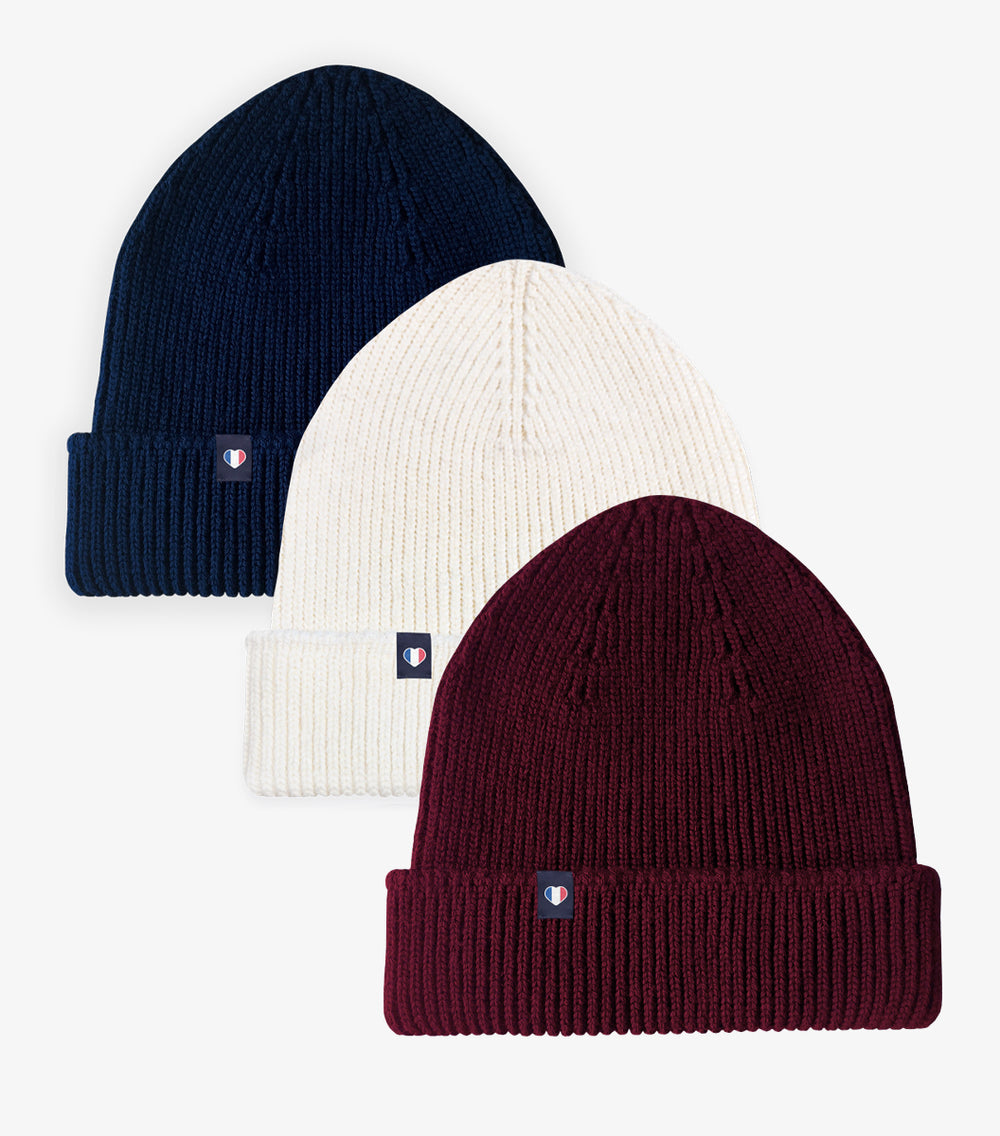 Bonnets x3 - Pack Tricolore - Cocorico