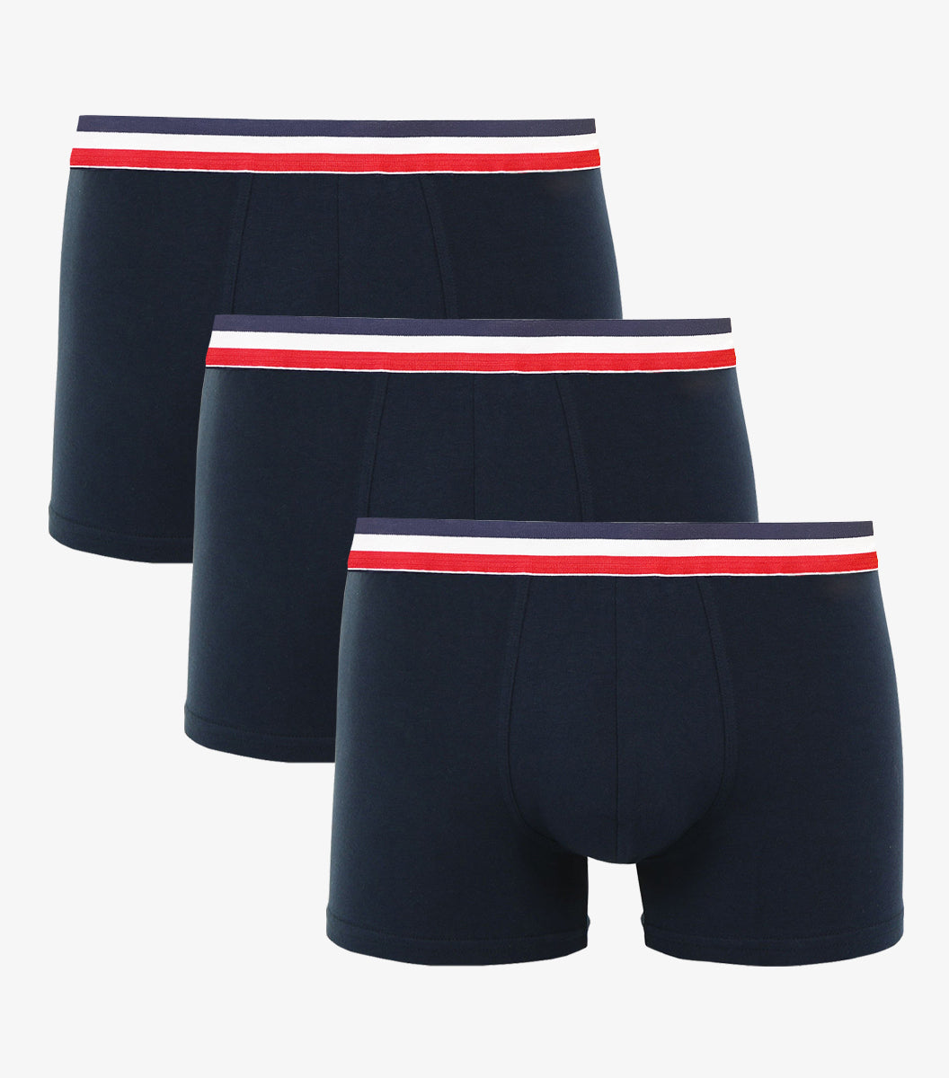Boxer Homme Supporter Marine x3 - Pack Intemporel