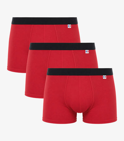 Boxer Homme Rouge x3 - Pack Intemporel