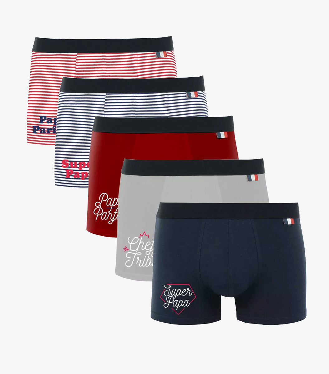 Boxer Homme x5 - Pack Papa